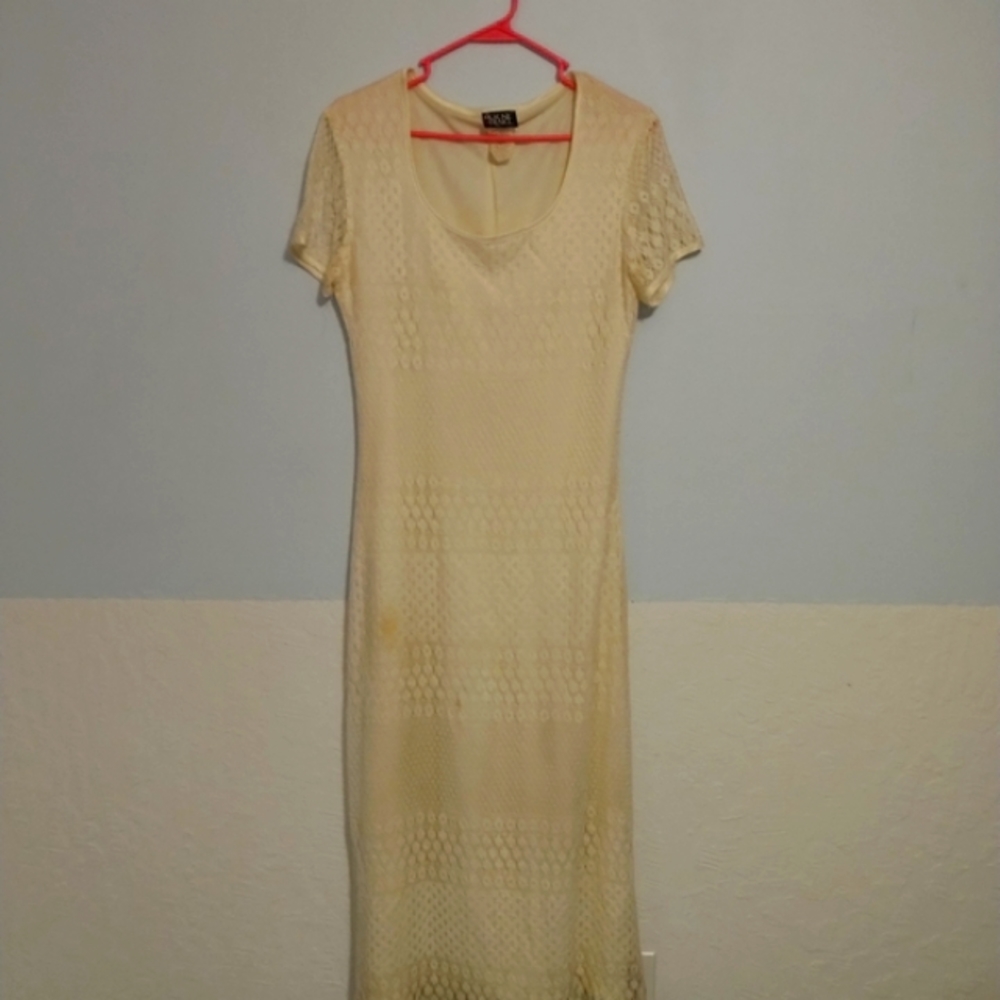 COPY - Helene Blake Ivory lace maxi dress
